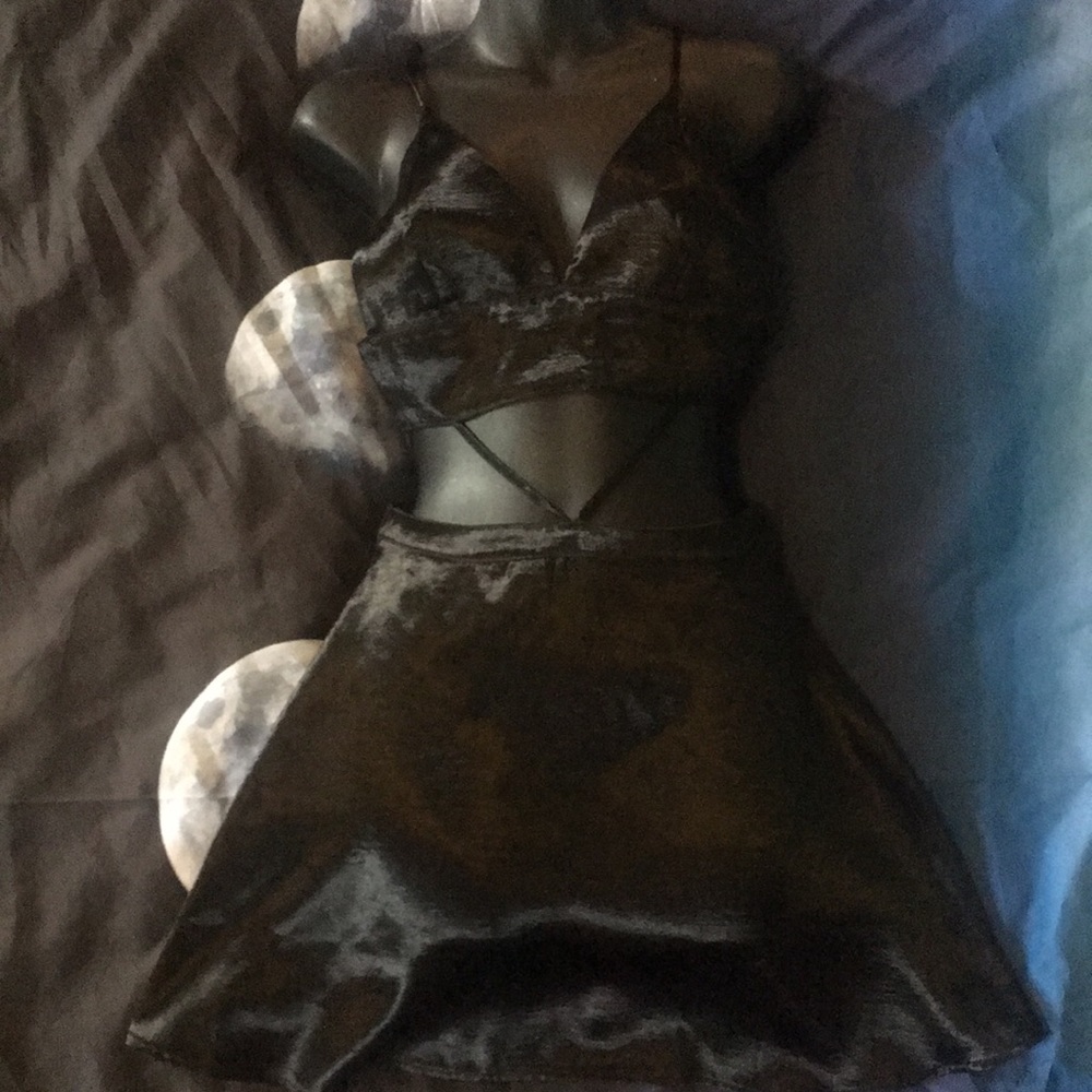 Black Satin Sexy Dress